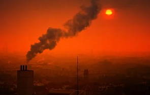 Cidade com poluição do ar